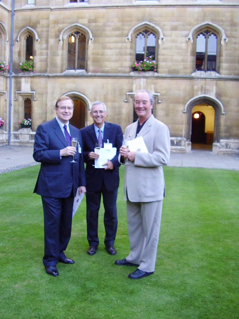 James Marrow and William Voekle at Corpus Christi College, Cambridge, in August 2005. (Photography © Mildred Budny)