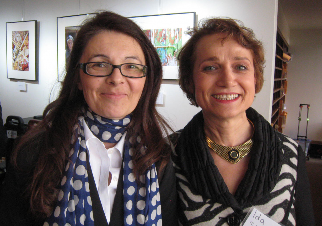 Rossitza and Ida at the Day 1 Reception of the 2013 Symposium, with photography by James Heidere