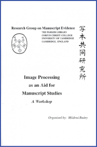Cover for Preliminary Report of the January 1994 Workshop on 'Image Processing and Manuscript Studies'