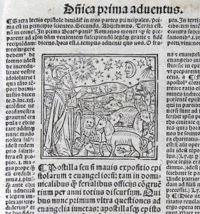 Woodcut Illustration for the First Sunday of Advent in "Postilla" (Lyons, 1527). Photograph © Mildred Budny