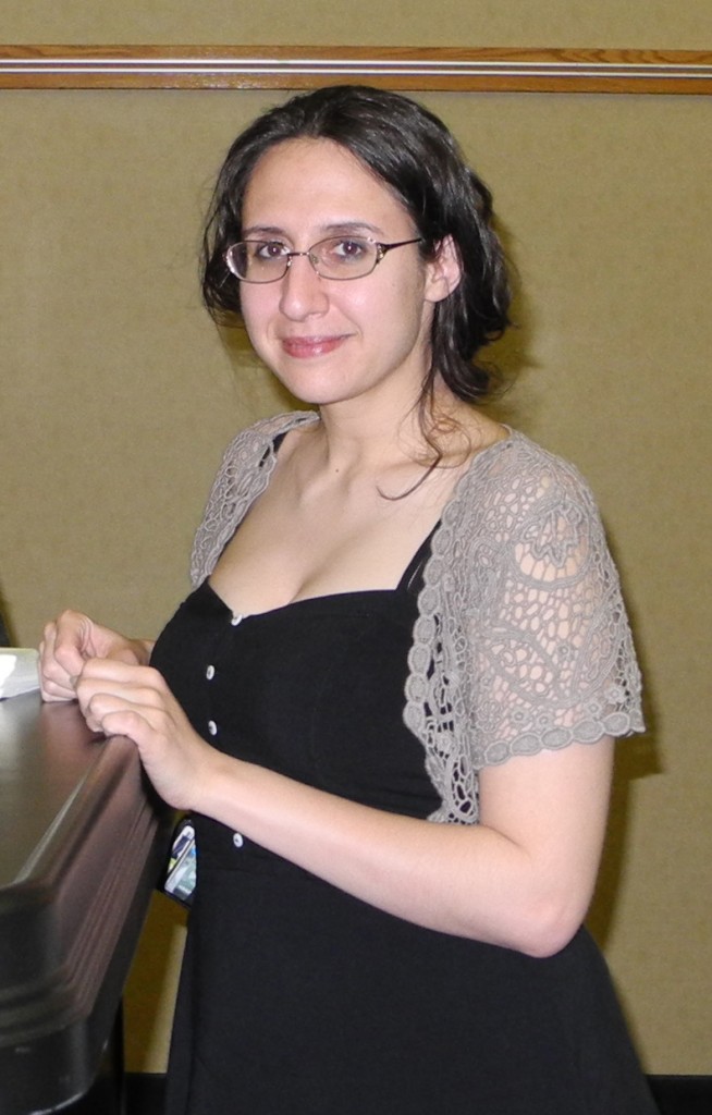 Photograph of Ioana Georgescu at the 2014 Anniverary Reception, with photography by Mildred Budny