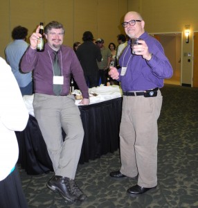 Sean Winslow and Edgar Francis IV celebrate the occasion at the Anniversary Reception, with photography by Mildred Budny