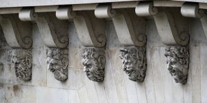 5 Corbel Heads All in a Row