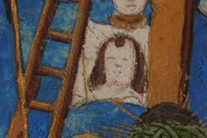Detail of Veronica's Veil with the imprinted Face of Christ. Photography © Mildred Budny