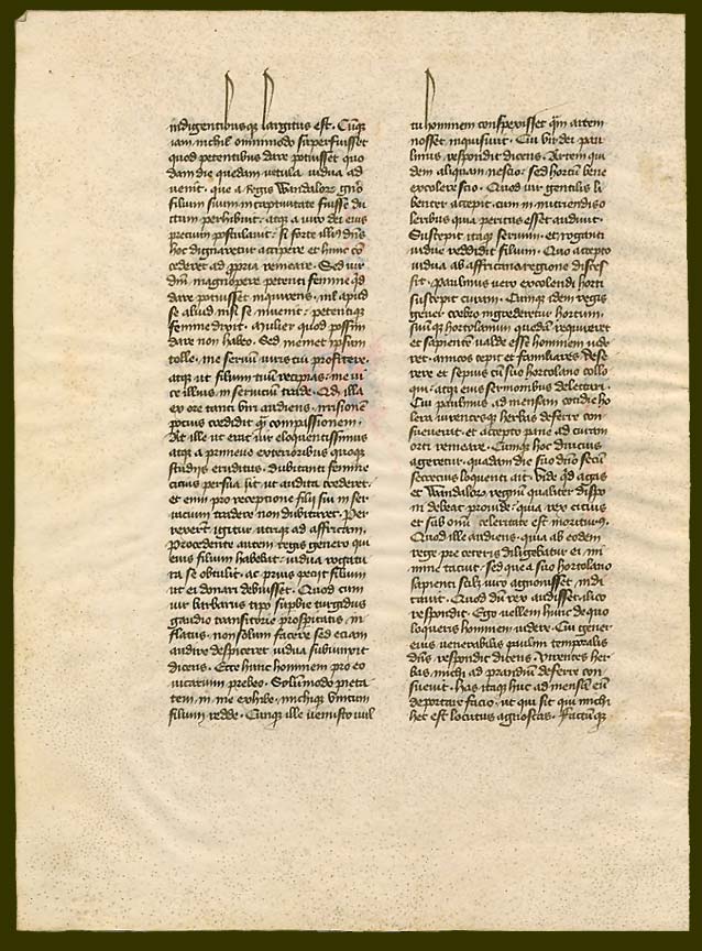 Verso with the continuation of Chapter 1 for Book III of the 'Dialogues' of Gregory the Great from 'Ege Manuscript 41' and now in Dartmouth College Library, reproduced courtesy of Dartmouth College Library