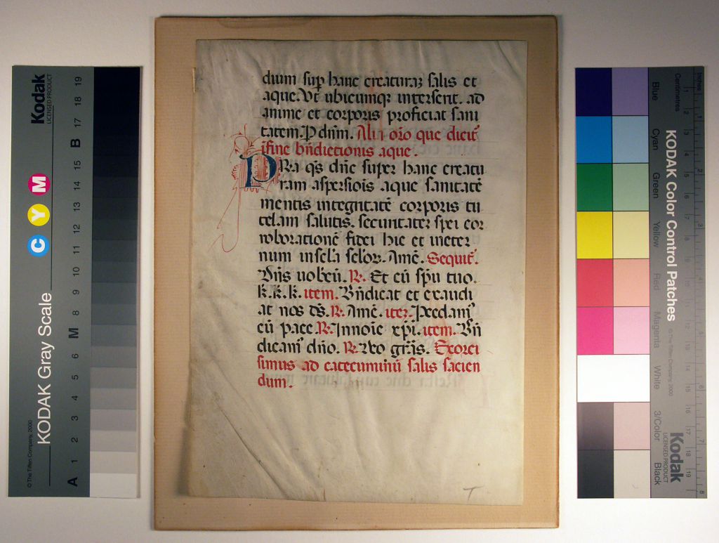 Folio 4v still on its Ege-style mat, positioned as the front-facing page for the viewer. Photography © Mildred Budny