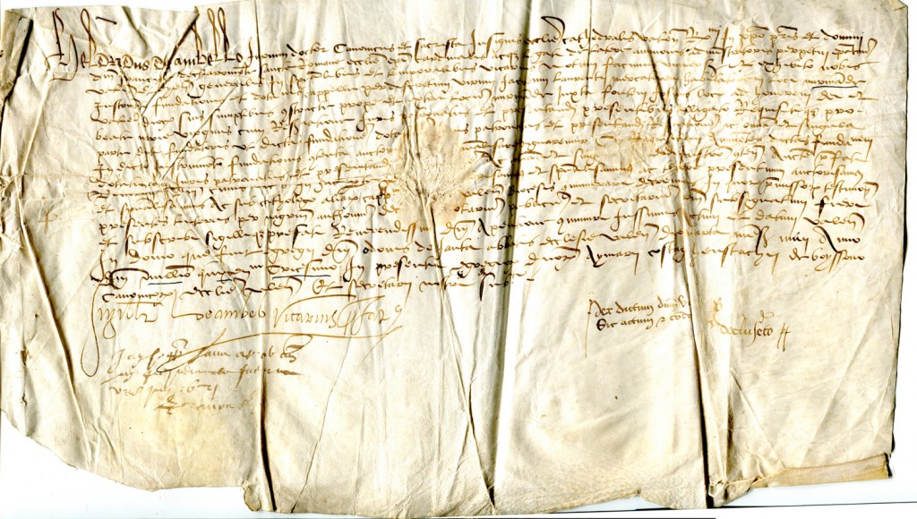 Private Collection, Latin document from Vienne, France, circa 1530s. Reproduced by permission