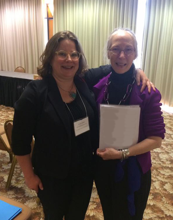 Celebrating the chance to meet, after corresponding, at the Reception co-sponsored by the Research Group on Manuscript Evidence and the Index of Christian Art at the 51st International Congress on Medieval Studies at Kalamazoo in May, 2016.