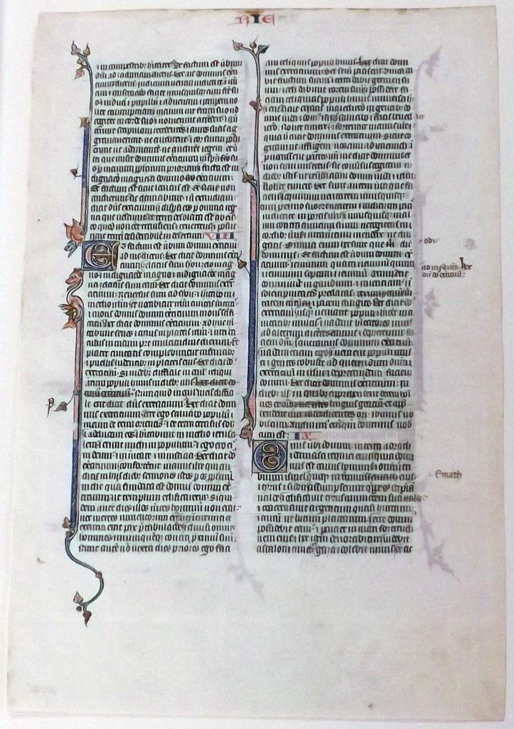 Recto of Rogue Leaf in I Maccabees from Ege Manuscript 14 at Kent State University. Reproduced by permission
