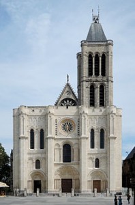 West Façade of the Basilica of Saint-Denis after restoration (2012-2015). Photograph by Thomas Clouet, via Creative Commons.