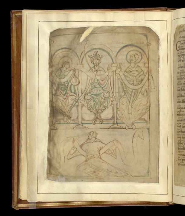 © The British Library Board, Cotton MS Tiberius A. III, folio 2v.
