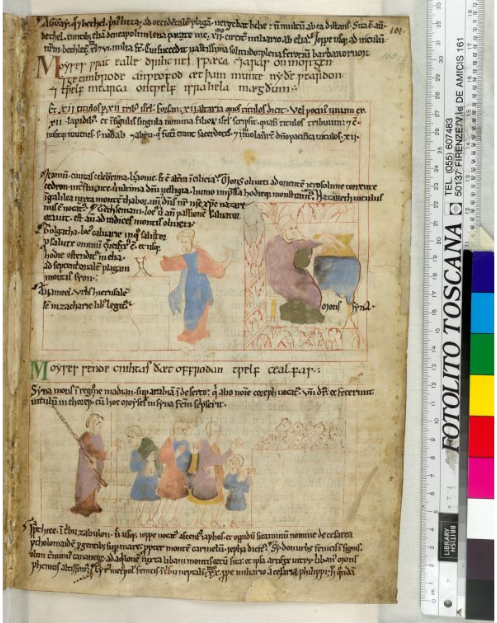 © The British Library Board, Cotton MS Claudius B IV, folio 100r: Exodus 24:4‒ 5. Reproduced by permission.