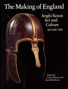 Front Cover of 'The Making of England' (1991), paperback version, showing the reconstructed helmet excavated from the Sutton Hoo Ship Burial.
