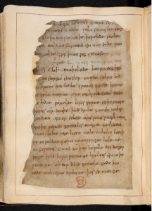 © The British Library Board. Cotton MS Vitellius A XV folio 163v. Reproduced by permission.