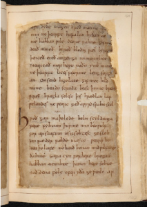 © The British Library Board. Cotton MS Vitellius A XV folio 142r. Reproduced by permission.