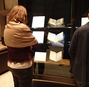 Case Study of the Takamiya Collection Exhibition at the Beinecke Rare Book and Manuscript Library in September 2017.  Photograph by Mildred Budny.