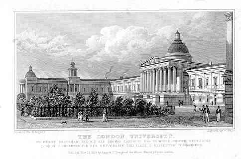 'The London University' as viewed by Thomas Hosmer Shepherd (published in 1827/280), via Wikipedia Commons.