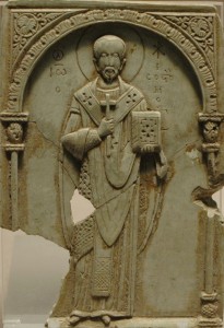 Soapstone Relief of Saint John Chrysostom, 11th Century. Louvre Museum. Photograph © Marie-Lan Nguyen (Jastrow) via Wikimedia Commons.005) via Wikipedia Commons.