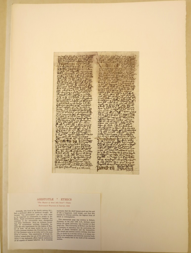 Otto Ege Collection, Beinecke Rare Book and Manuscript Library, Yale University. Ege Manuscript 51, Leaf 6 viewed through mat