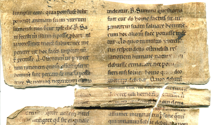 Recto of the Leaf and Exterior of the Binding: Top Half.