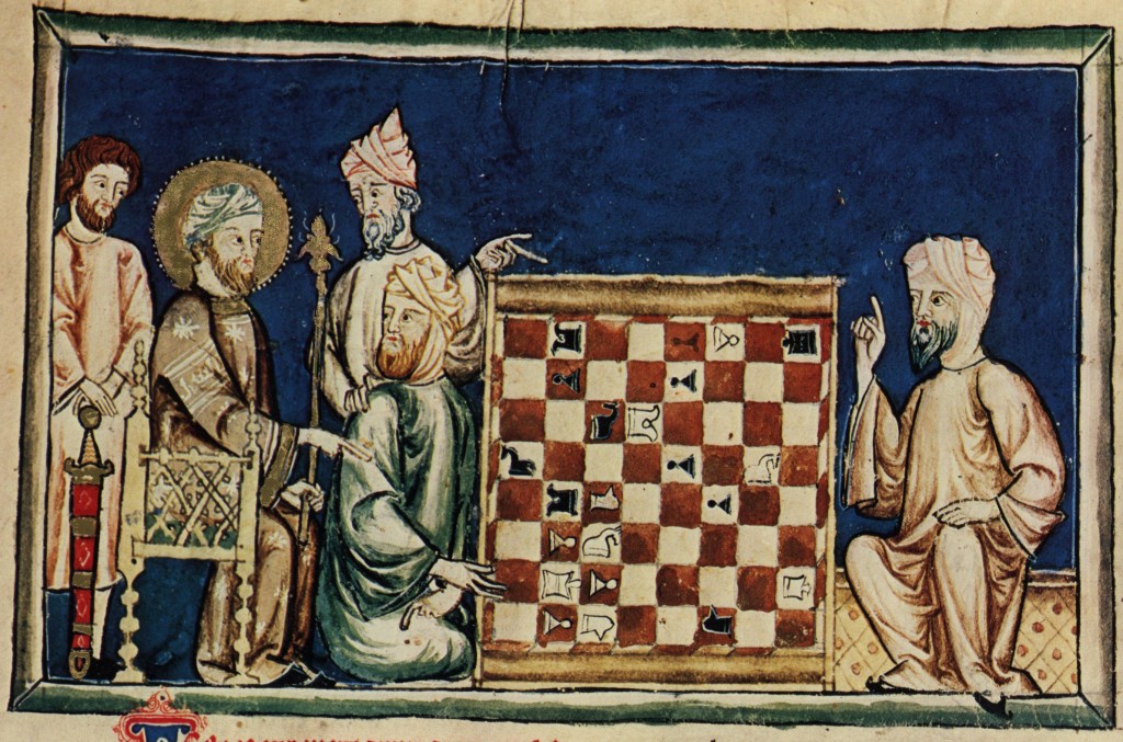 Libro de los juegos, folio 17 verso, detail. El Escorial.
