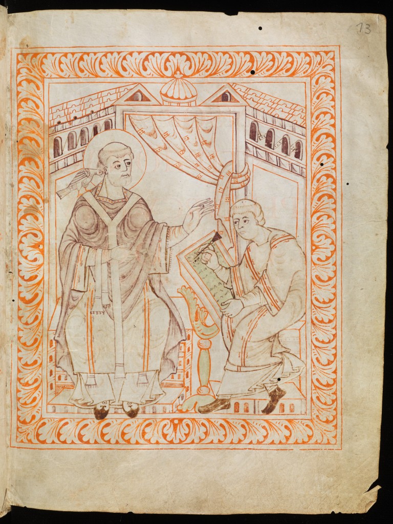 Saint Gallen, Stiftsbibliothek, Cod. Sang. 390, folio 13r. via http://www.e-codices.unifr.ch.