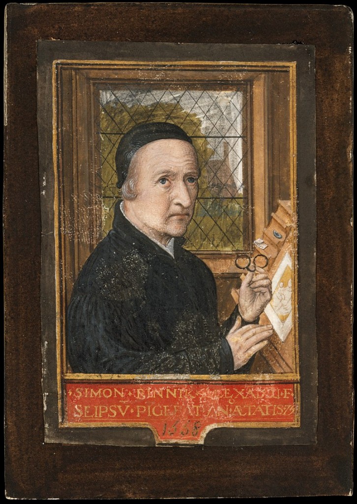 Small-format Self-Portrait by Simon Bening, dated 1558. Tempera on Parchment. Metropolitan Museum of Art. Image via metmuseum.org via Creative Commons. 