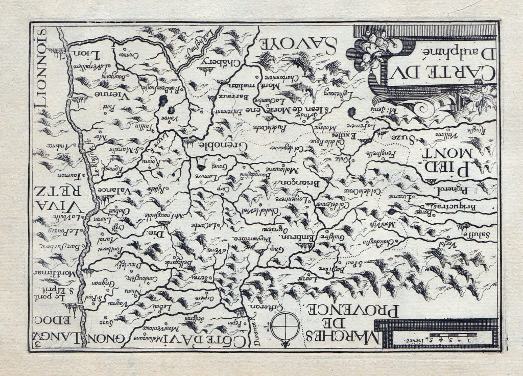 'Carte du Dauphiné' by Christophe (or Nicolas) Tassin, printed in 1630. Private Collection, reproduced by permission.