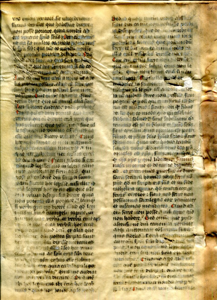 Augustine Homilies Bifolium Folio II verso. Private collection, reproduced by permission.
