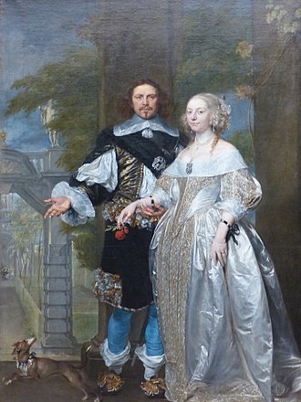 Portraits of Margaret Cavendish and her husband, William Cavendish, 1st Duke of Newcastle-upon-Tyne. Oil on canvas, attributed to Gonzales Coques (between 1614 and 1618 - 18 April 1684). Image via Wikipedia Commons.