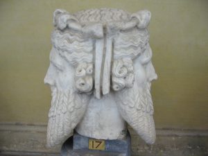 Bust of the God Janus. Vatican City, Vatican Museums. Photo by Fubar Obfusco via Wikimedia Commons.