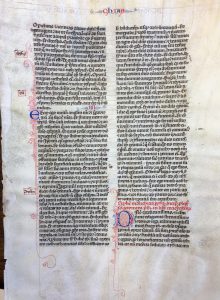 J. S. Wagner Collection. Detached leaf from Ege Manuscript 19, recto, with the end of the Book of Malachi in the Old Testament.