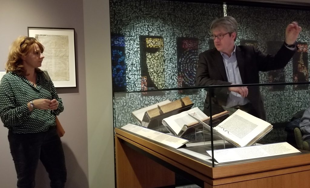 At the Exhibition of "Gutenberg and After" at Princeton University in 2019, the Co-Curator Eric White answers questions.