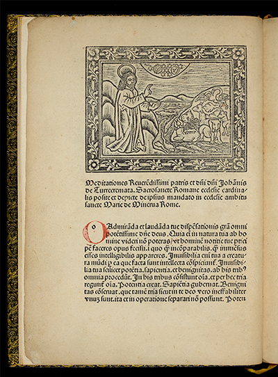 Princeton University Library, Scheide Library. Turrecremata, "Meditations" (Albi: Johann Neumeister, 1481).