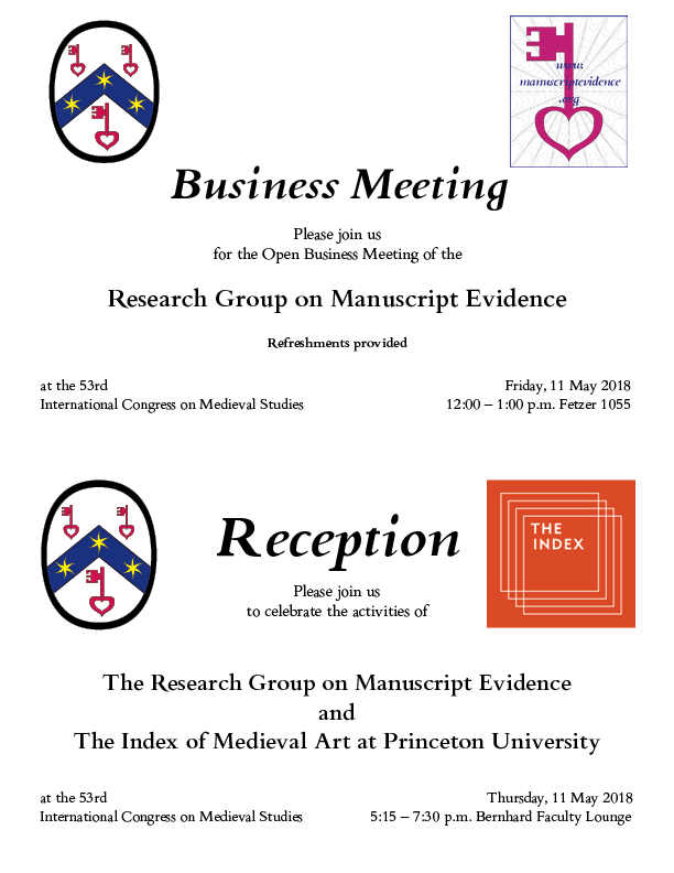 2019 Reception and Business Meeting Invitations.
