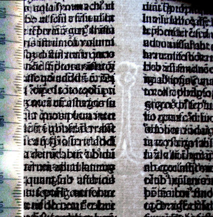 Anchor Watermark in Bible printed in Venice 1479.