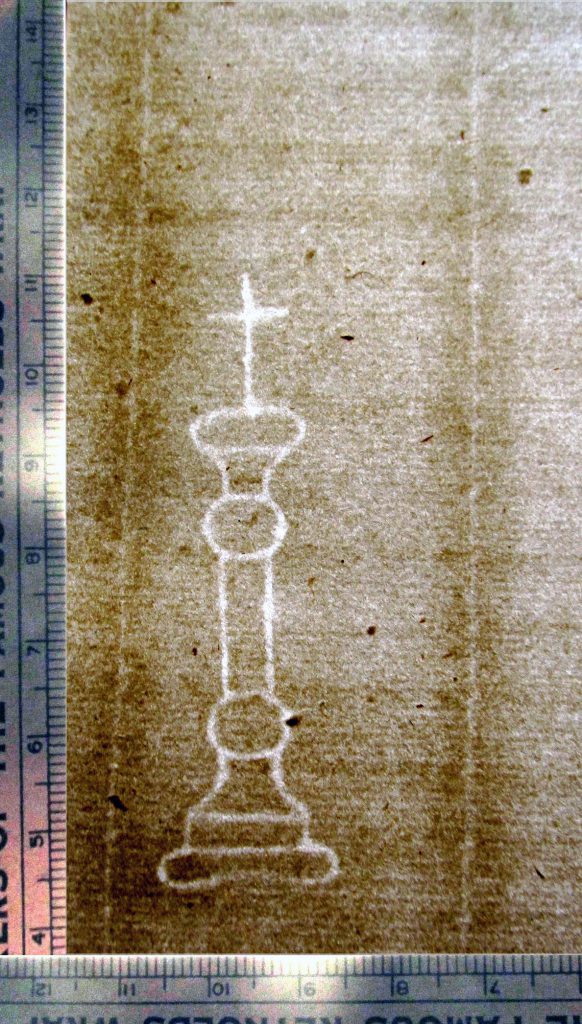Private Collection, Castle Cartulary, Watermark of a Column.