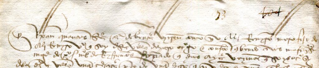 Private Collection, Sale Contract of December 1497 from Haro, Detail.