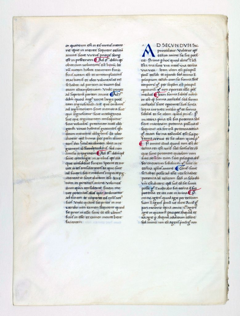 Otto F. Ege: Fifty Original Leaves from Medieval Manuscripts, Leaf 40, "Recto", Special Collections and University Archives, Stony Brook University Libraries.