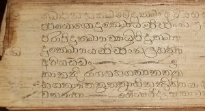 Private Collection, Sinhalese Palm-Leaf Manuscript, End-Leaf 01, Left.
