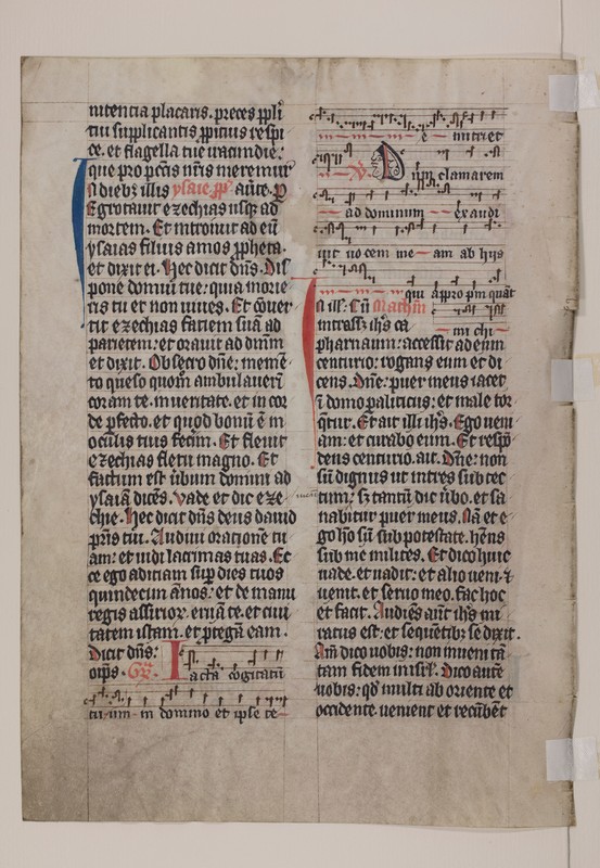 Otto F. Ege: Fifty Original Leaves from Medieval Manuscripts, Leaf 22, Verso, Special Collections and University Archives, Stony Brook University Libraries.