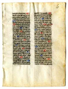 Folio 6 recto, with part of Vulgate Psalm 77, extending from within Verse 6 ('narrabunt') to the end of verse 27. Reproduced by permission.