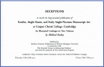 Reception Invitation for Illustrated Catalogue with blue border