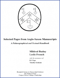 Cover for "Selected Pages from Anglo-Saxon Manuscripts: A Palaeographical and Textual Handbook" by Mildred Budny, Leslie French et al.