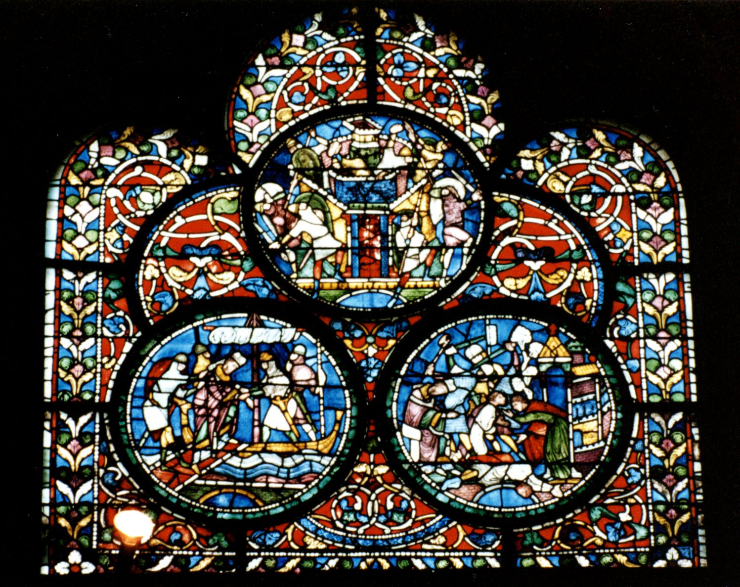 Canterbury Cathedral North Choir Aisle Triforium NT IX with Scenes of Saint Alphege. Photography © Mildred Budny