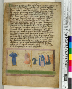 © The British Library Board. Cotton MS Claudius B IV, folio 142r. Reproduced by permission.