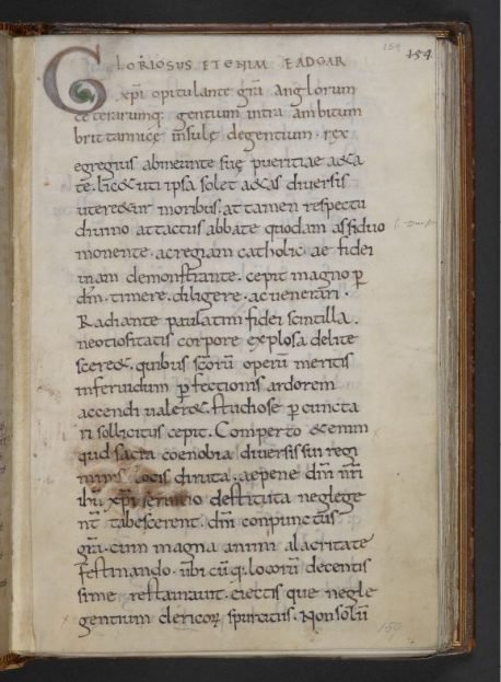 © The British Library Board. Cotton MS Faustina B III, folio 159r. Reproduced by permission.