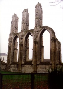 Remnants of the Abbey of Saint-Bertin, September 1993. Photograph © Mildred Budny. Reproduced by permission.