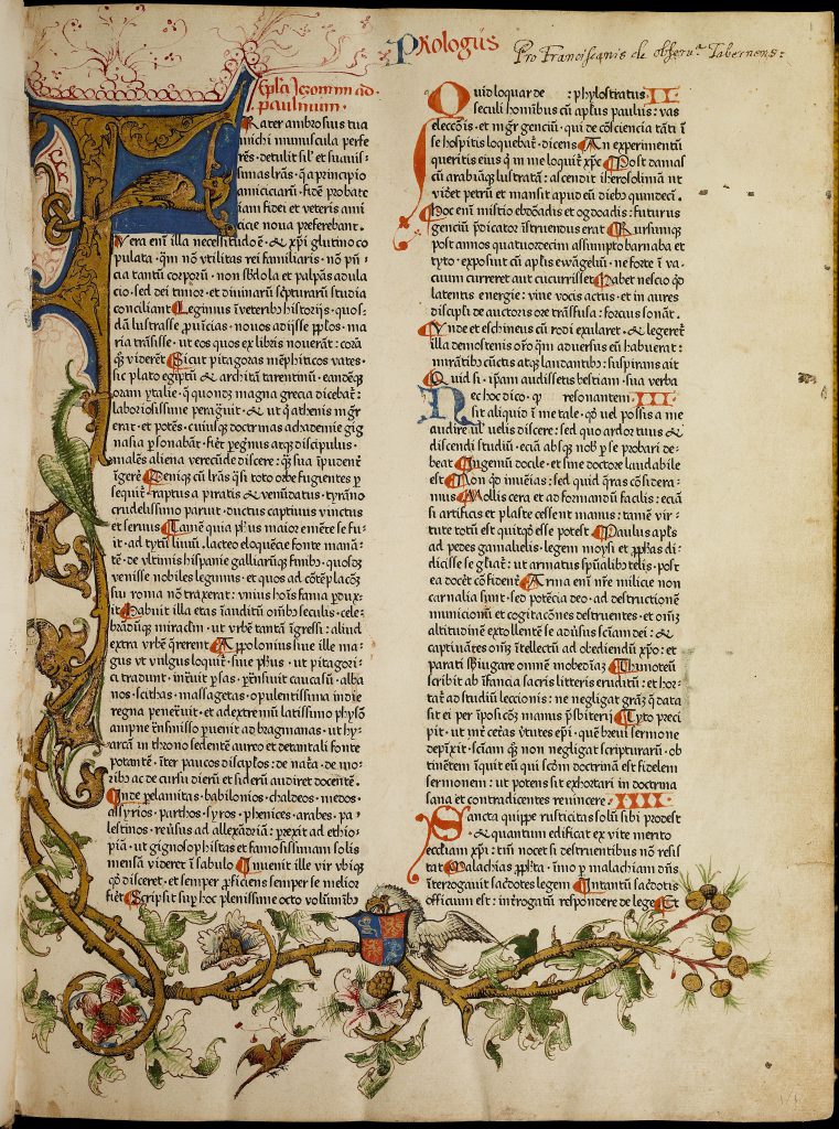 Princeton University Library, Rare Books and Special Collections, William H. Scheide Library, 53.8. Latin Bible in double columns of 49 lines, printed in Strasbourg by Johann Mentelin, not after 1460 CE. 