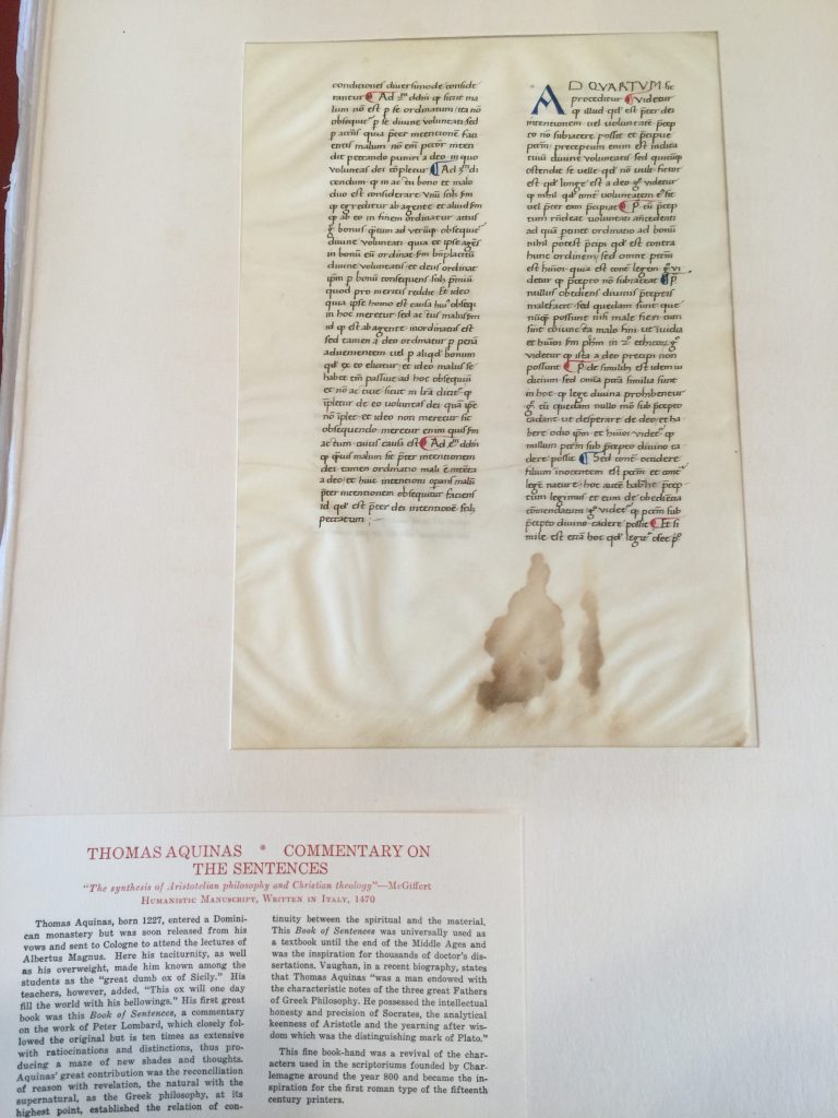 Private Collection, FBNC Aquinas Leaf in Mat with Label. Reproduced by permission.